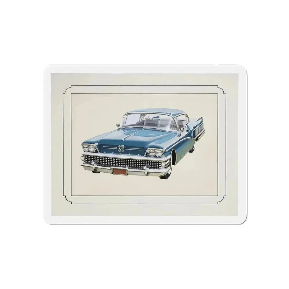 Automobile illustration 1 (Magazine Illustration) Refrigerator Magnet 5 Inch Die-Cut - The Sticker Space