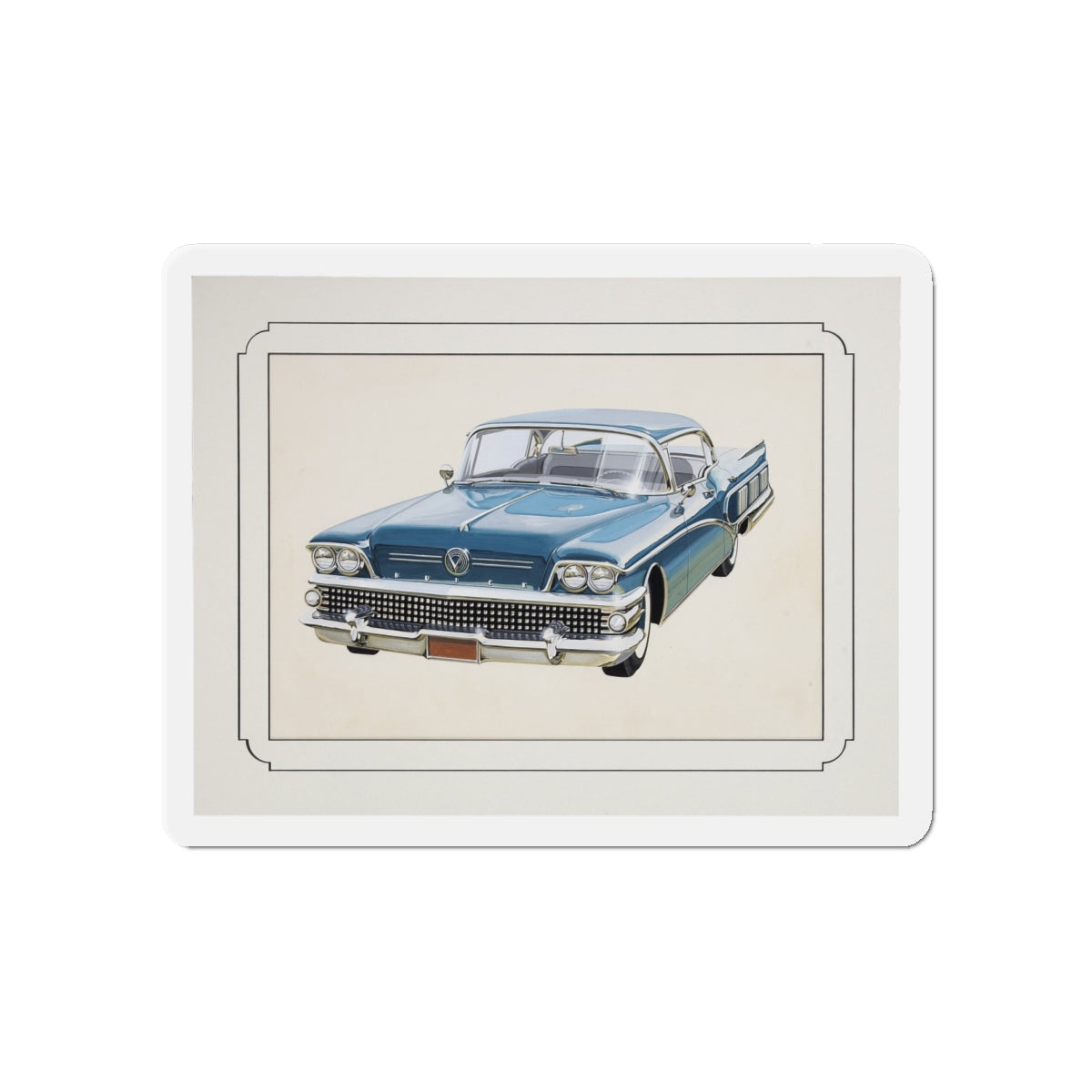 Automobile illustration 1 (Magazine Illustration) Refrigerator Magnet-5" x 5"-The Sticker Space