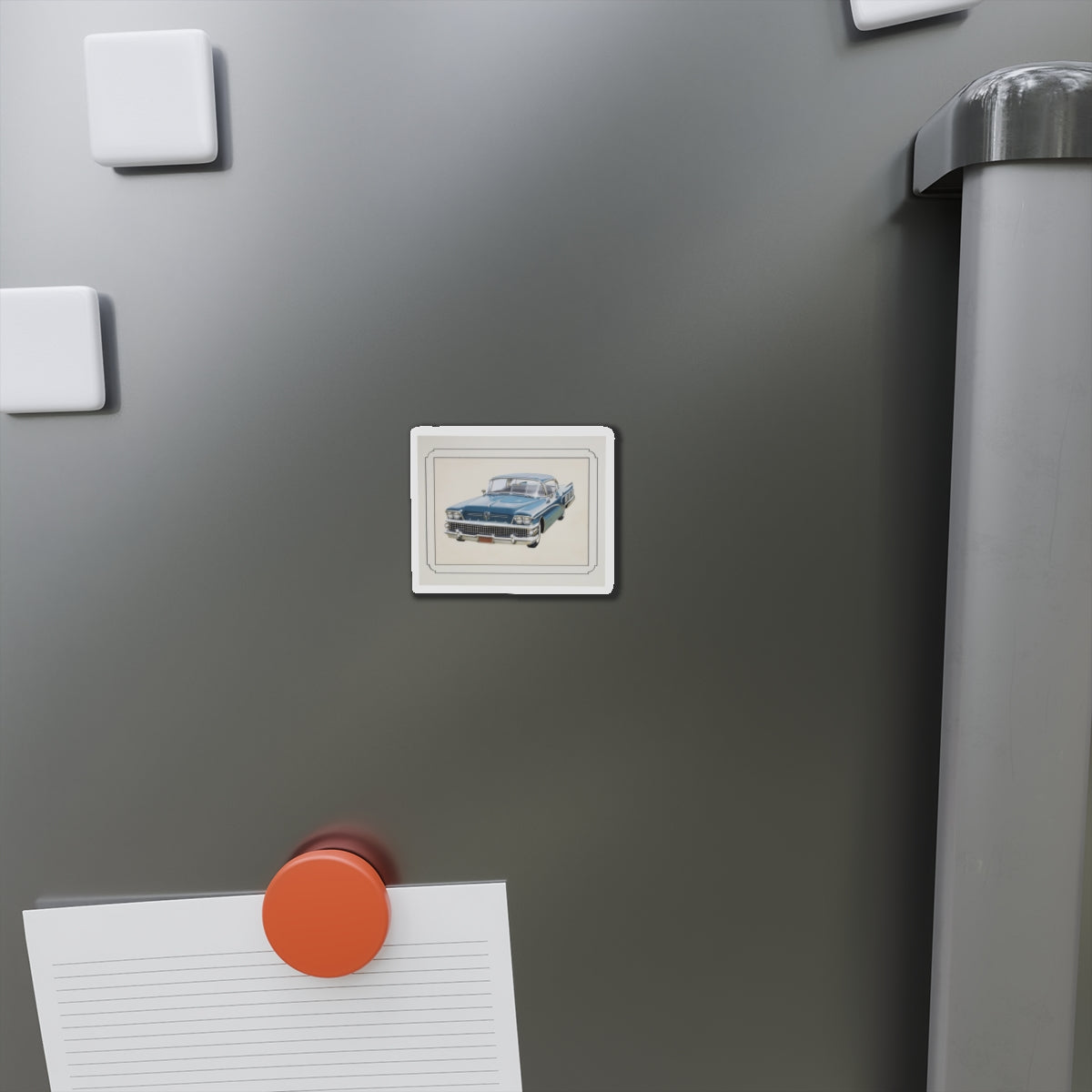 Automobile illustration 1 (Magazine Illustration) Refrigerator Magnet-The Sticker Space