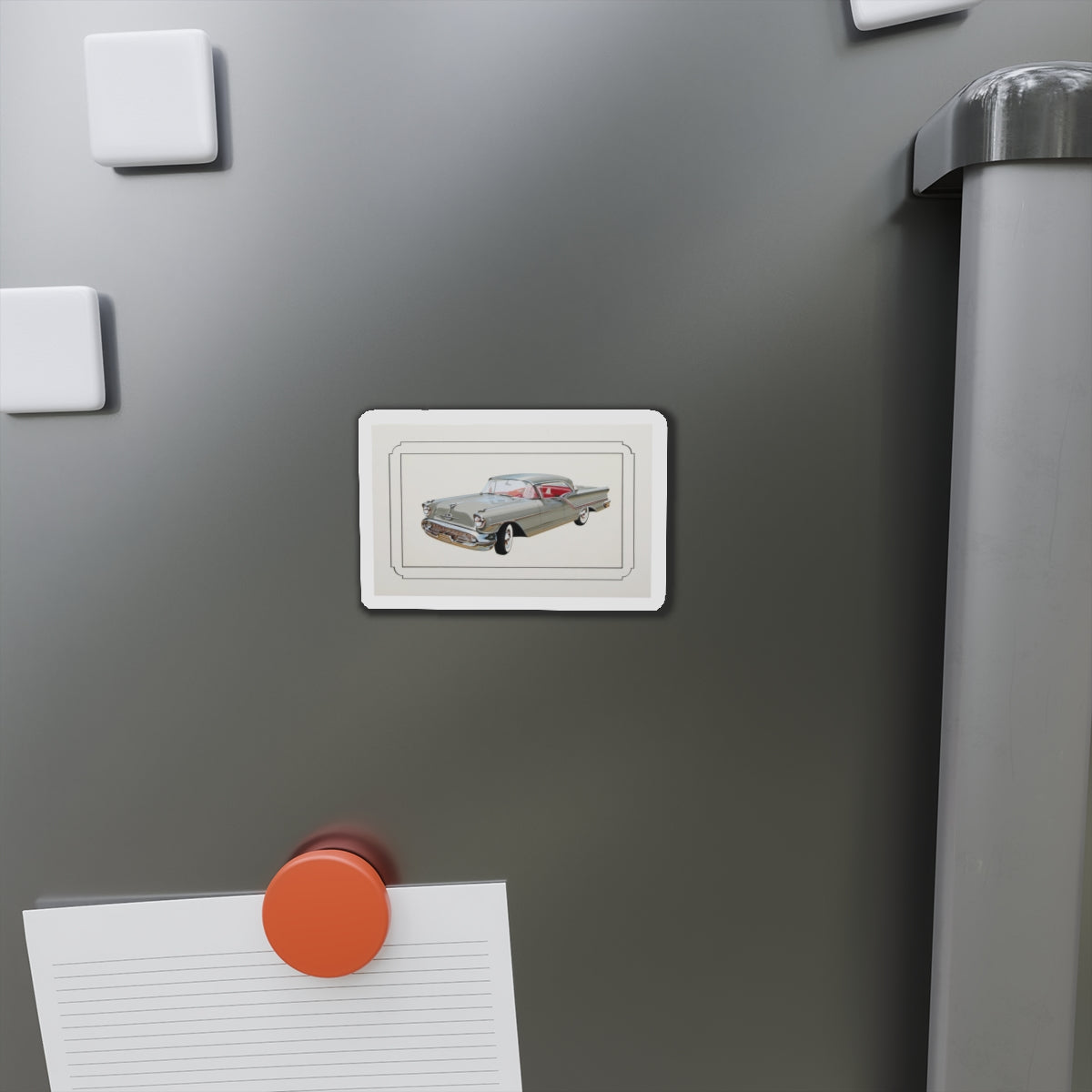 Automobile illustration 2 (Magazine Illustration) Refrigerator Magnet-The Sticker Space