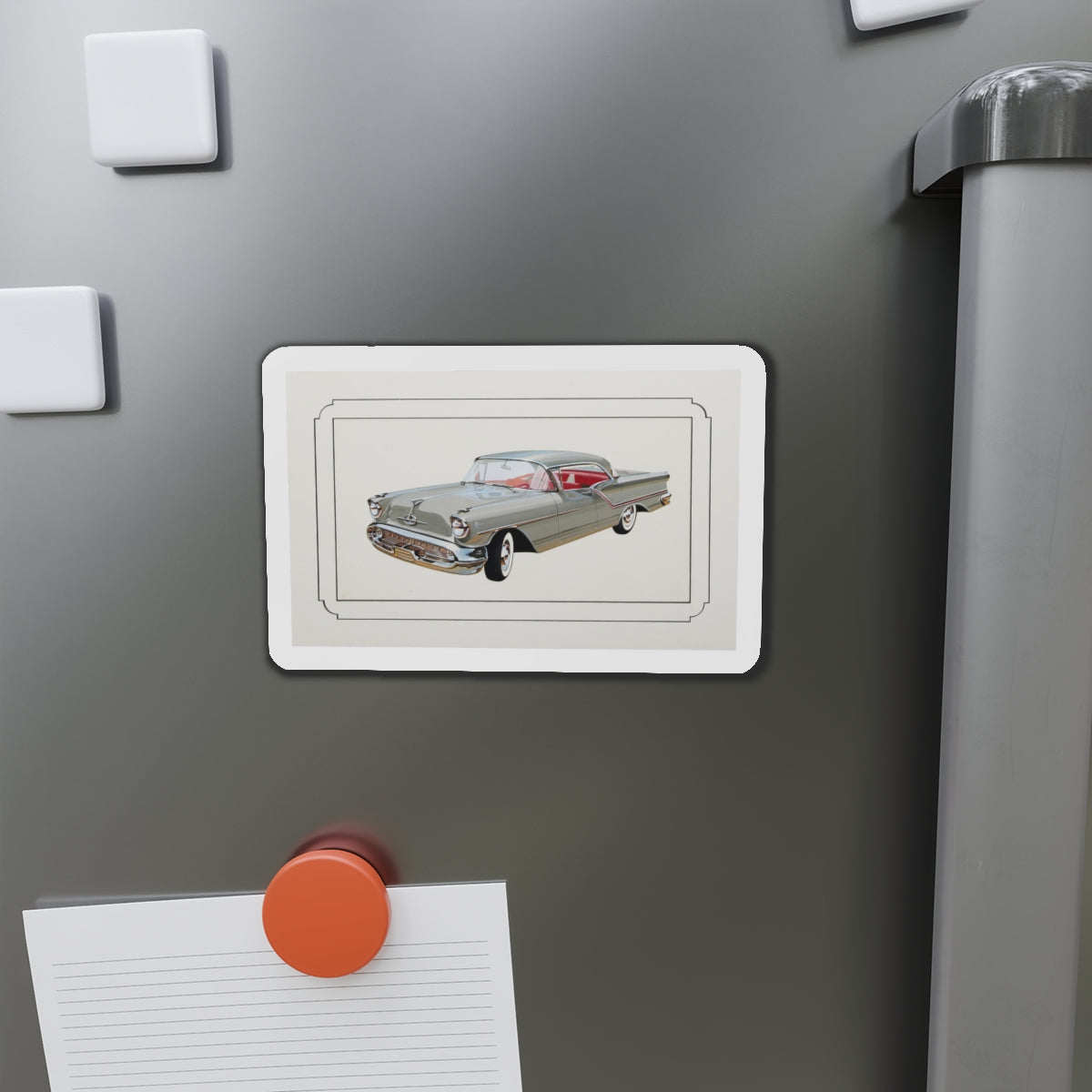 Automobile illustration 2 (Magazine Illustration) Refrigerator Magnet-The Sticker Space