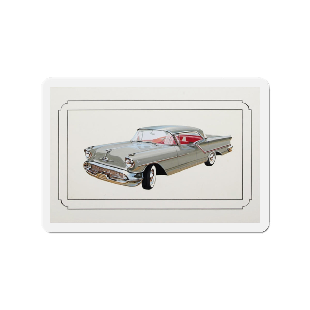 Automobile illustration 2 (Magazine Illustration) Refrigerator Magnet-2" x 2"-The Sticker Space