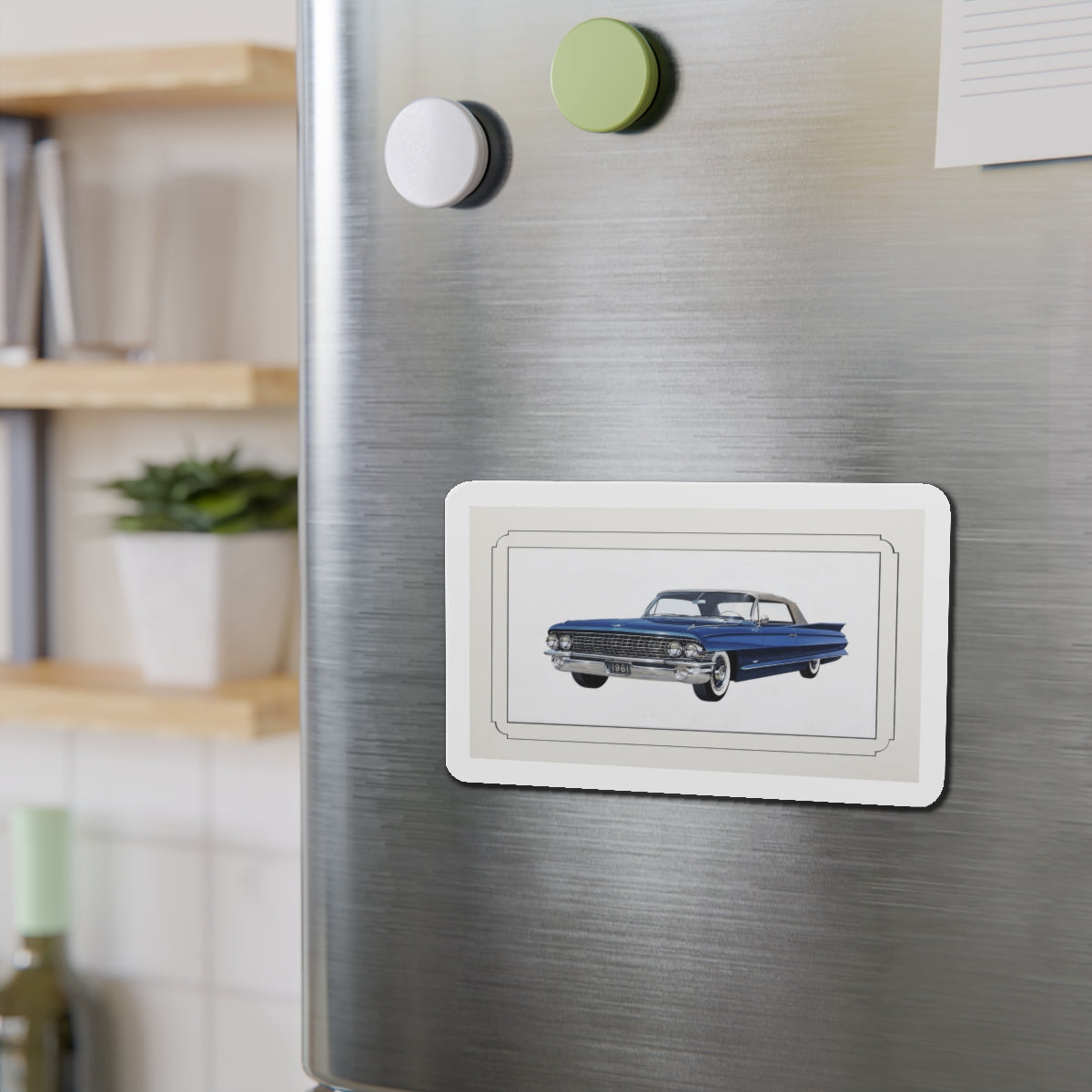 Automobile illustration 3 (Magazine Illustration) Refrigerator Magnet-The Sticker Space