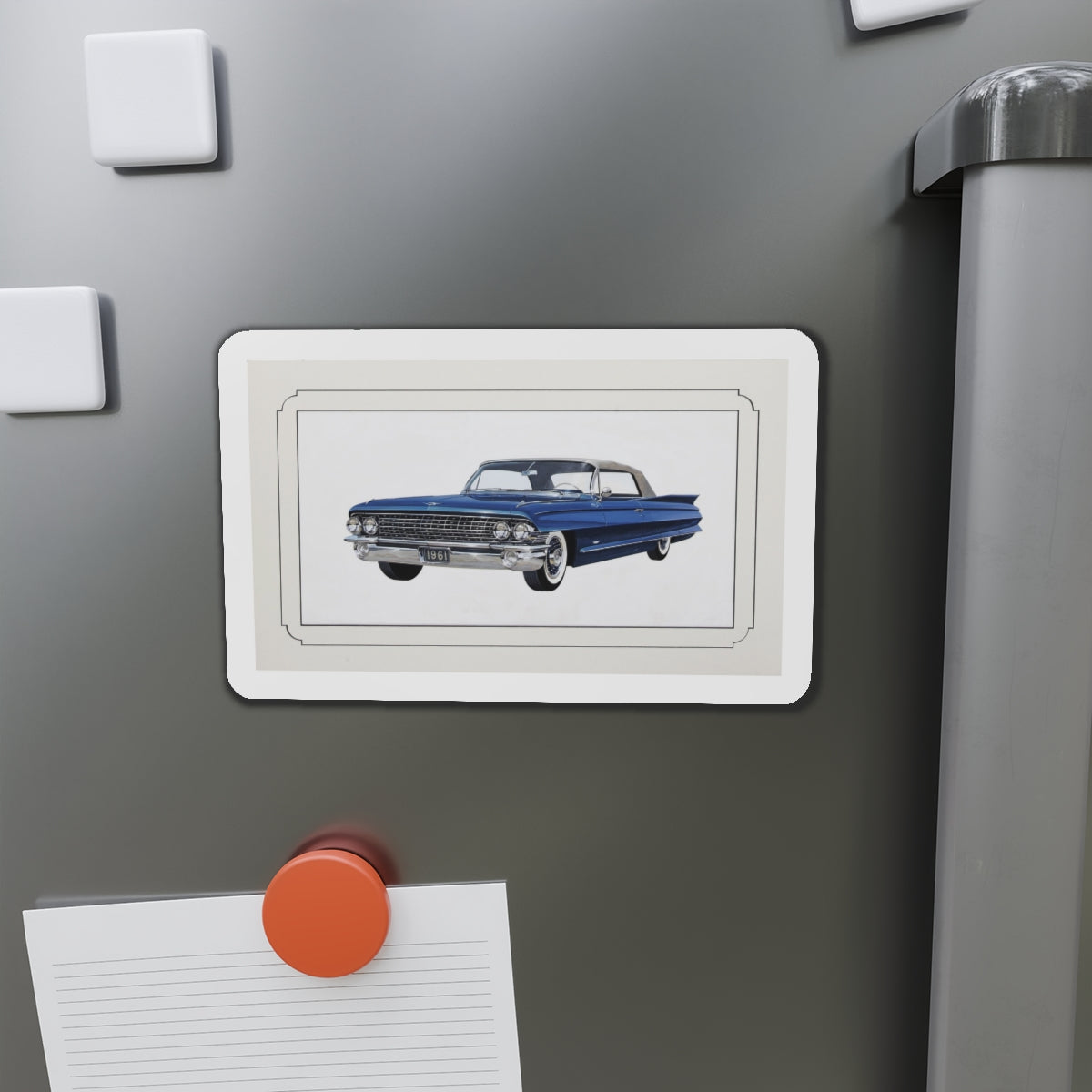 Automobile illustration 3 (Magazine Illustration) Refrigerator Magnet-The Sticker Space