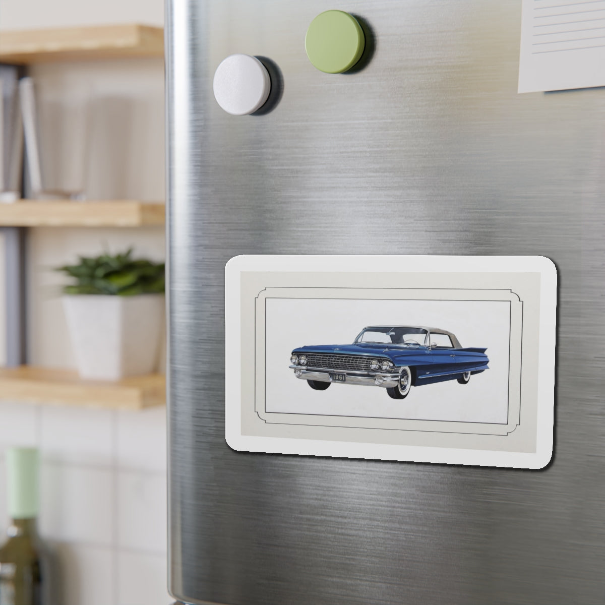 Automobile illustration 3 (Magazine Illustration) Refrigerator Magnet-The Sticker Space