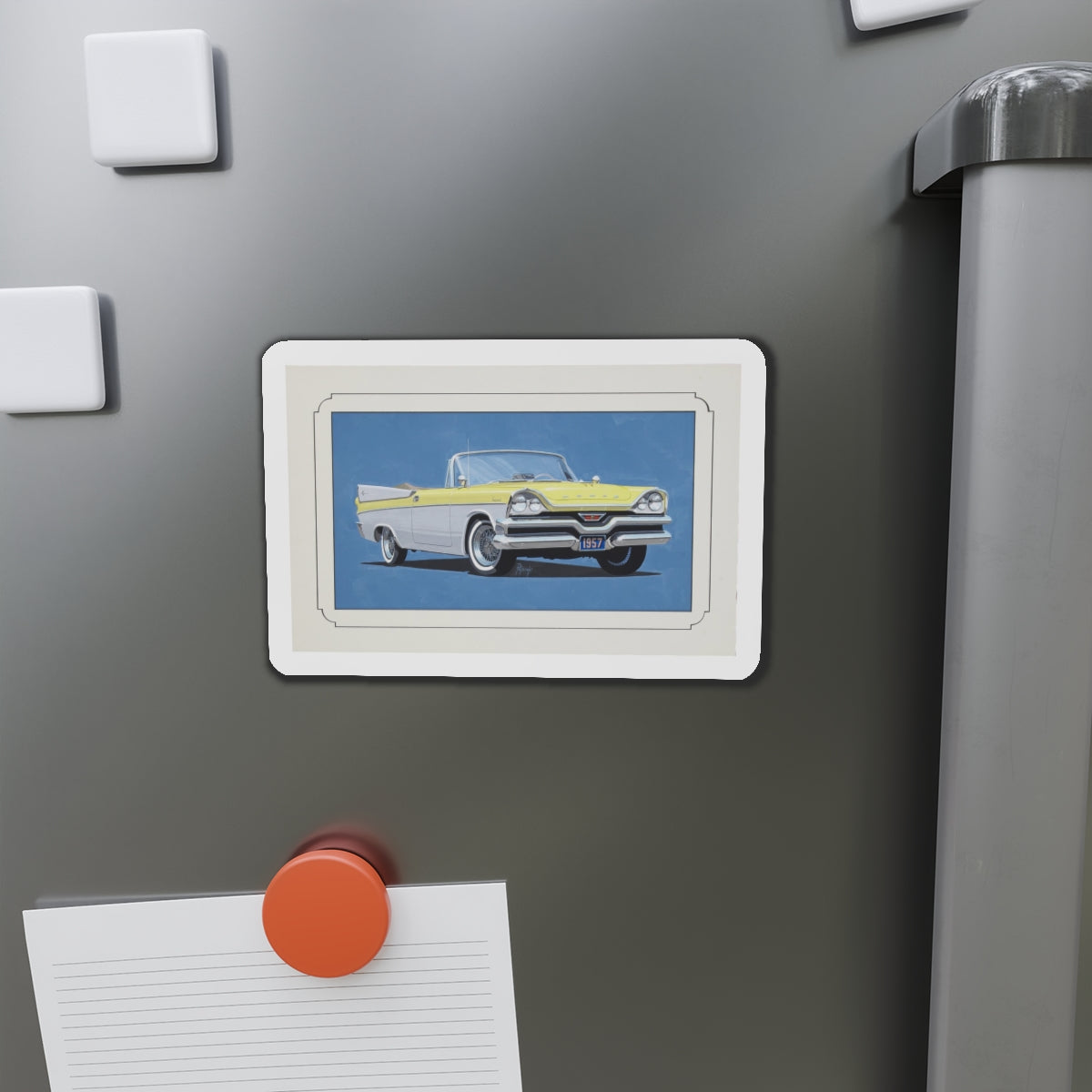 Automobile illustration 4 (Magazine Illustration) Refrigerator Magnet-The Sticker Space