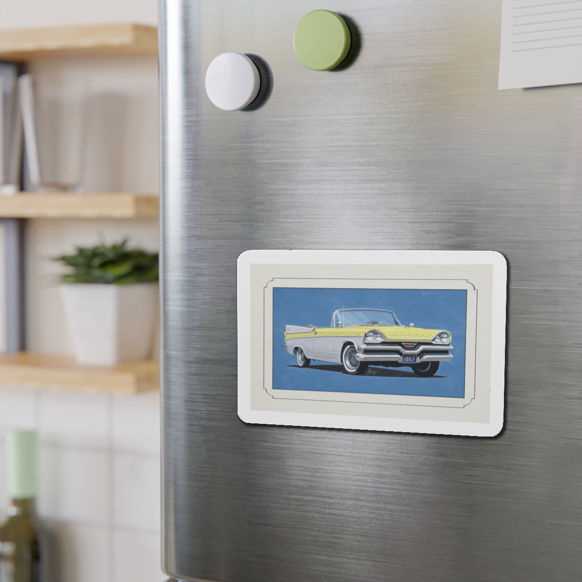 Automobile illustration 4 (Magazine Illustration) Refrigerator Magnet-The Sticker Space