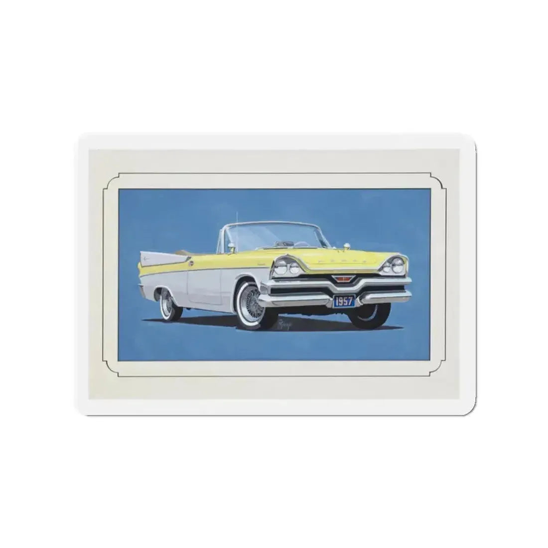 Automobile illustration 4 (Magazine Illustration) Refrigerator Magnet 2 Inch Die-Cut - The Sticker Space