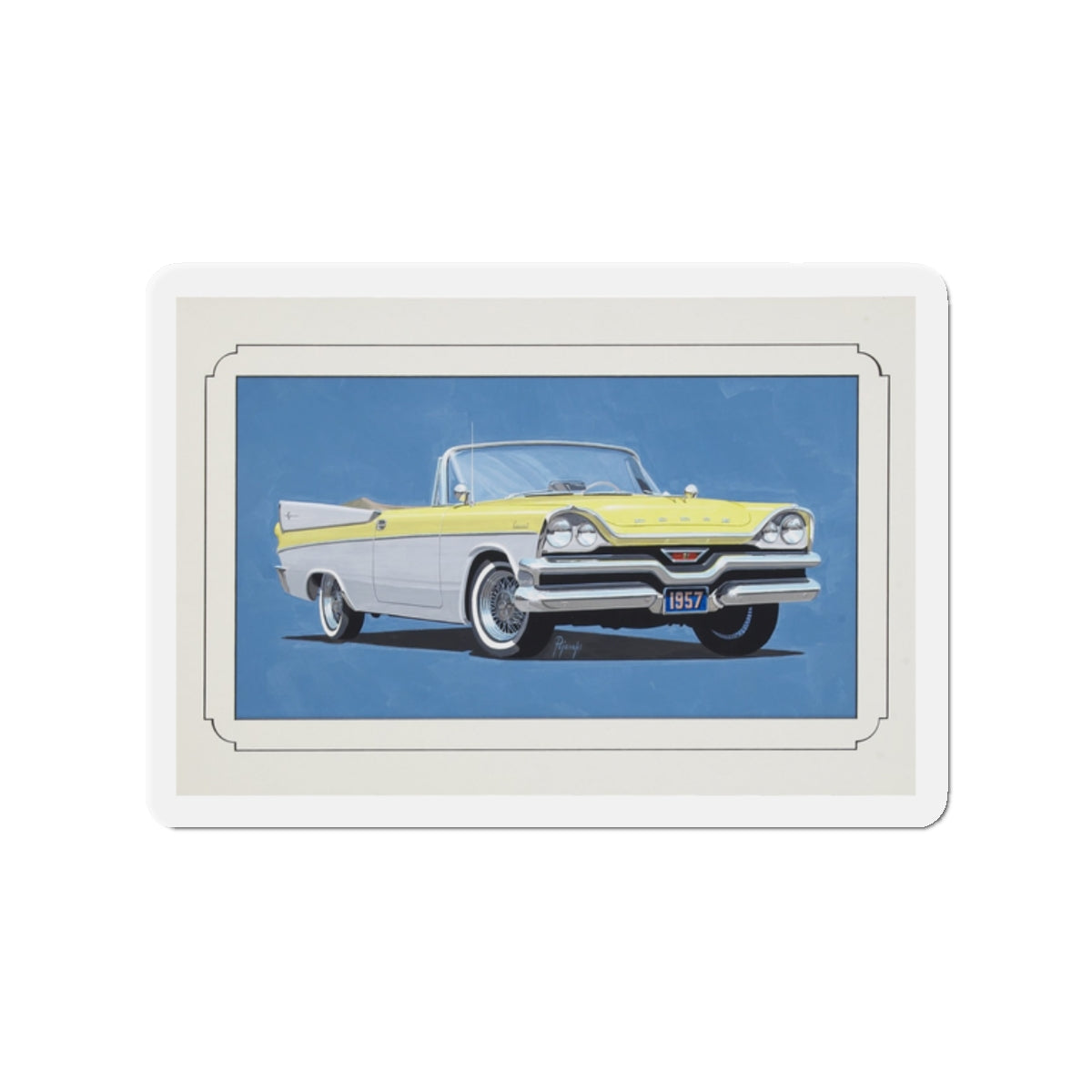 Automobile illustration 4 (Magazine Illustration) Refrigerator Magnet-2" x 2"-The Sticker Space