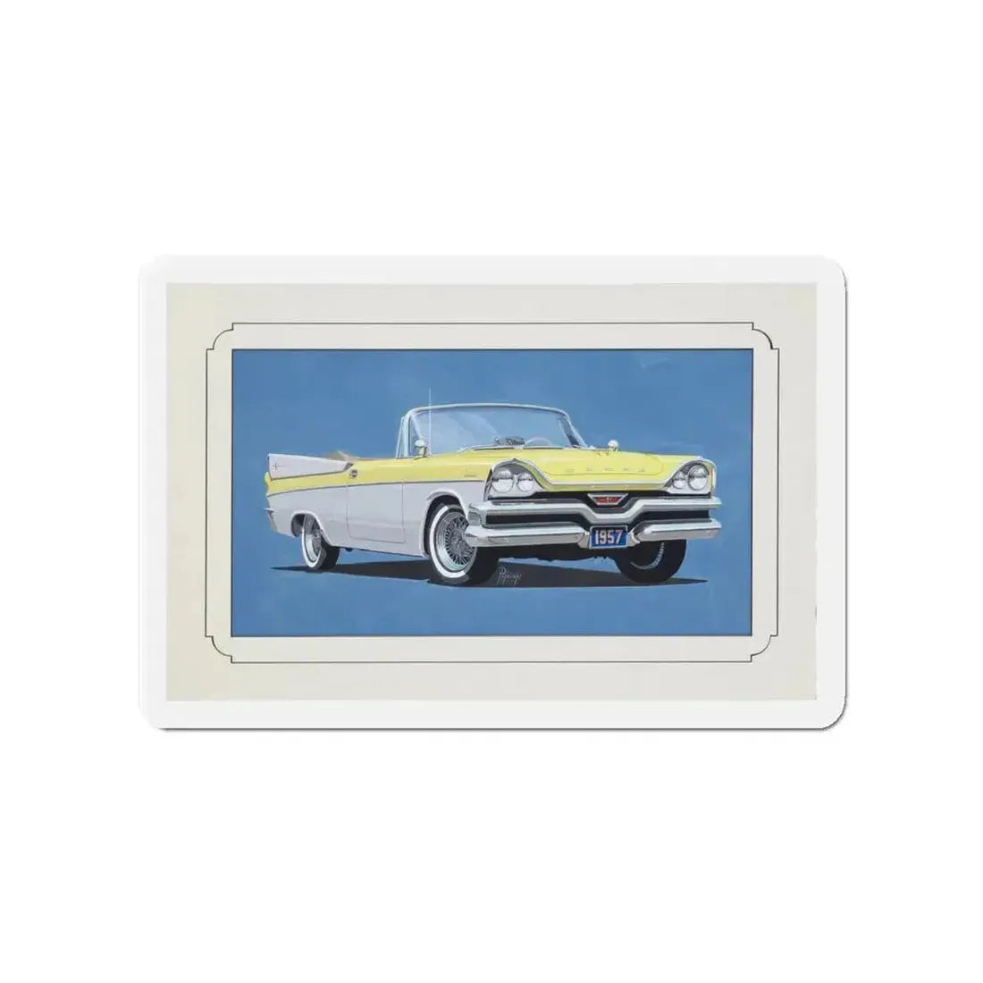 Automobile illustration 4 (Magazine Illustration) Refrigerator Magnet 4 Inch Die-Cut - The Sticker Space
