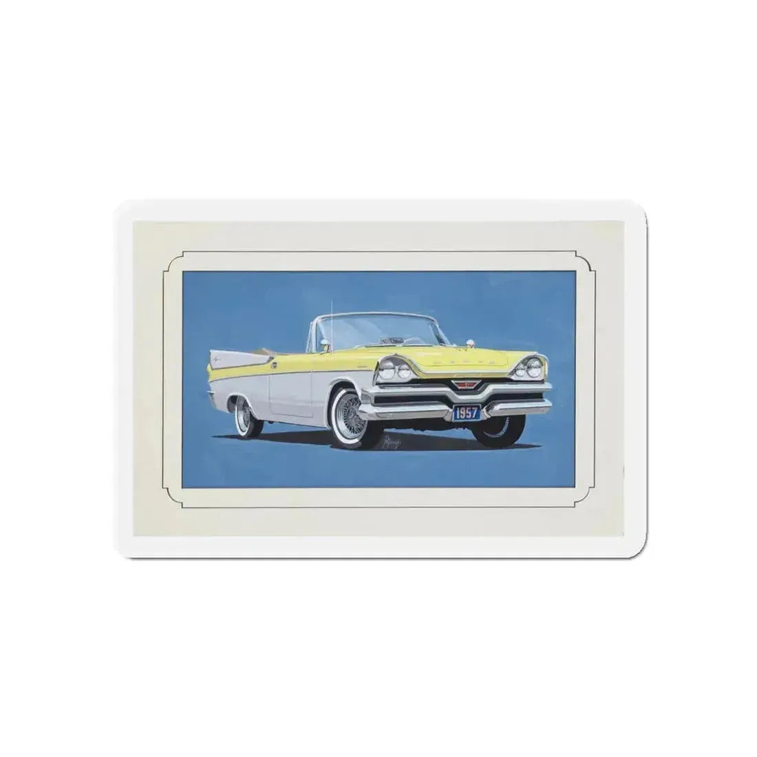 Automobile illustration 4 (Magazine Illustration) Refrigerator Magnet 5 Inch Die-Cut - The Sticker Space