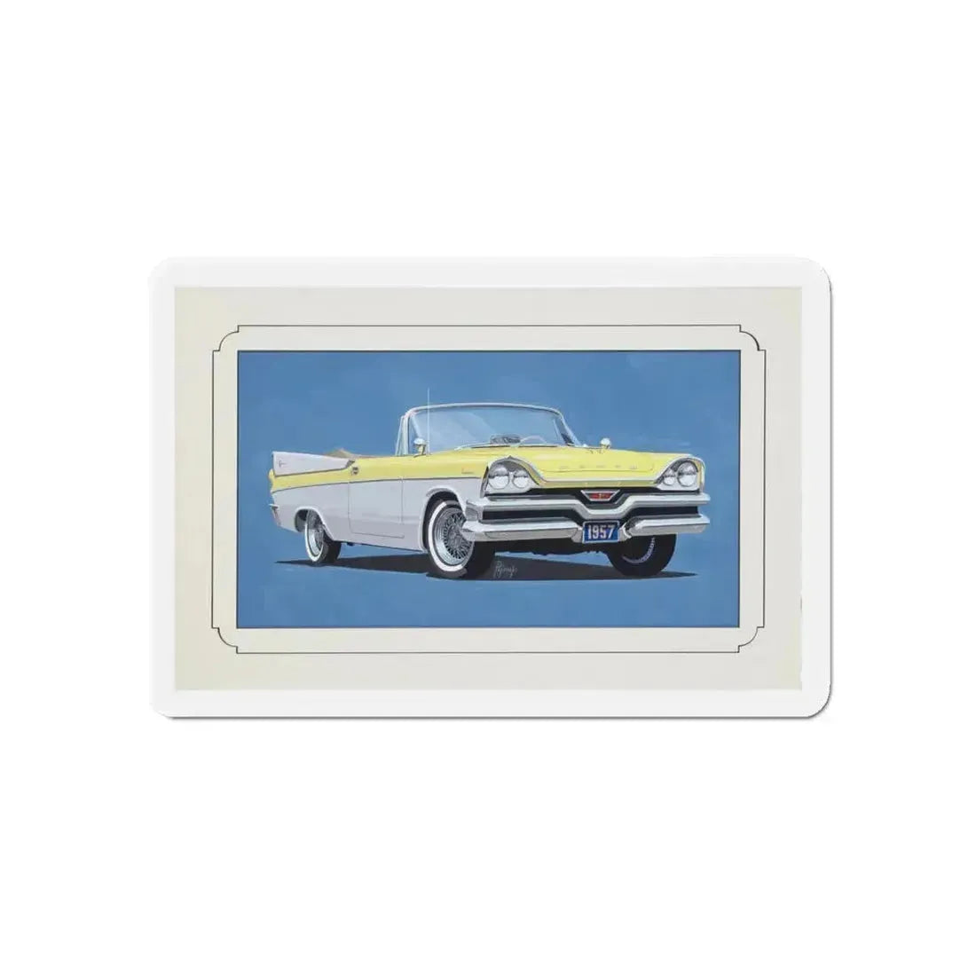 Automobile illustration 4 (Magazine Illustration) Refrigerator Magnet 6 Inch Die-Cut - The Sticker Space