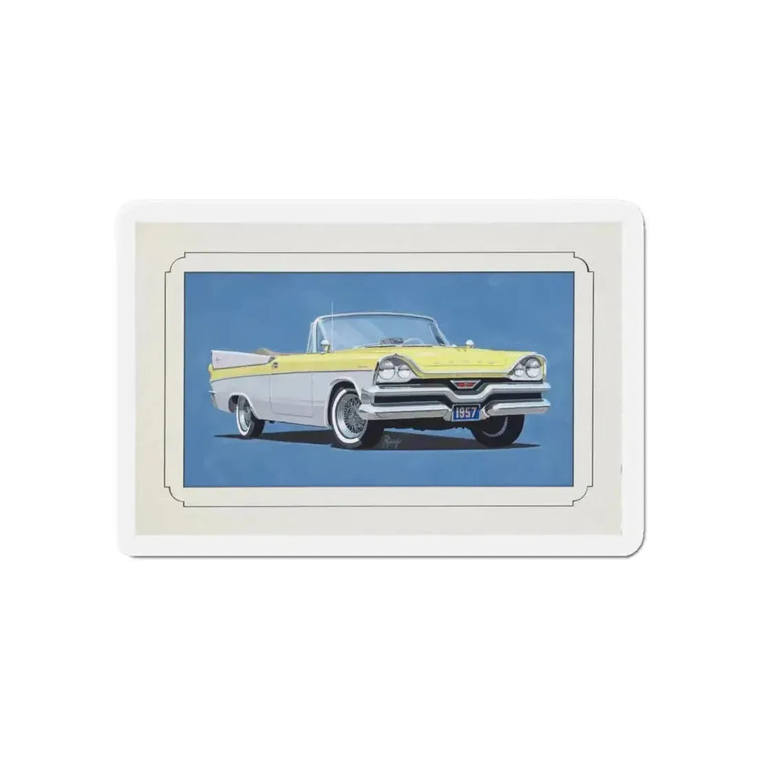 Automobile illustration 4 (Magazine Illustration) Refrigerator Magnet - The Sticker Space