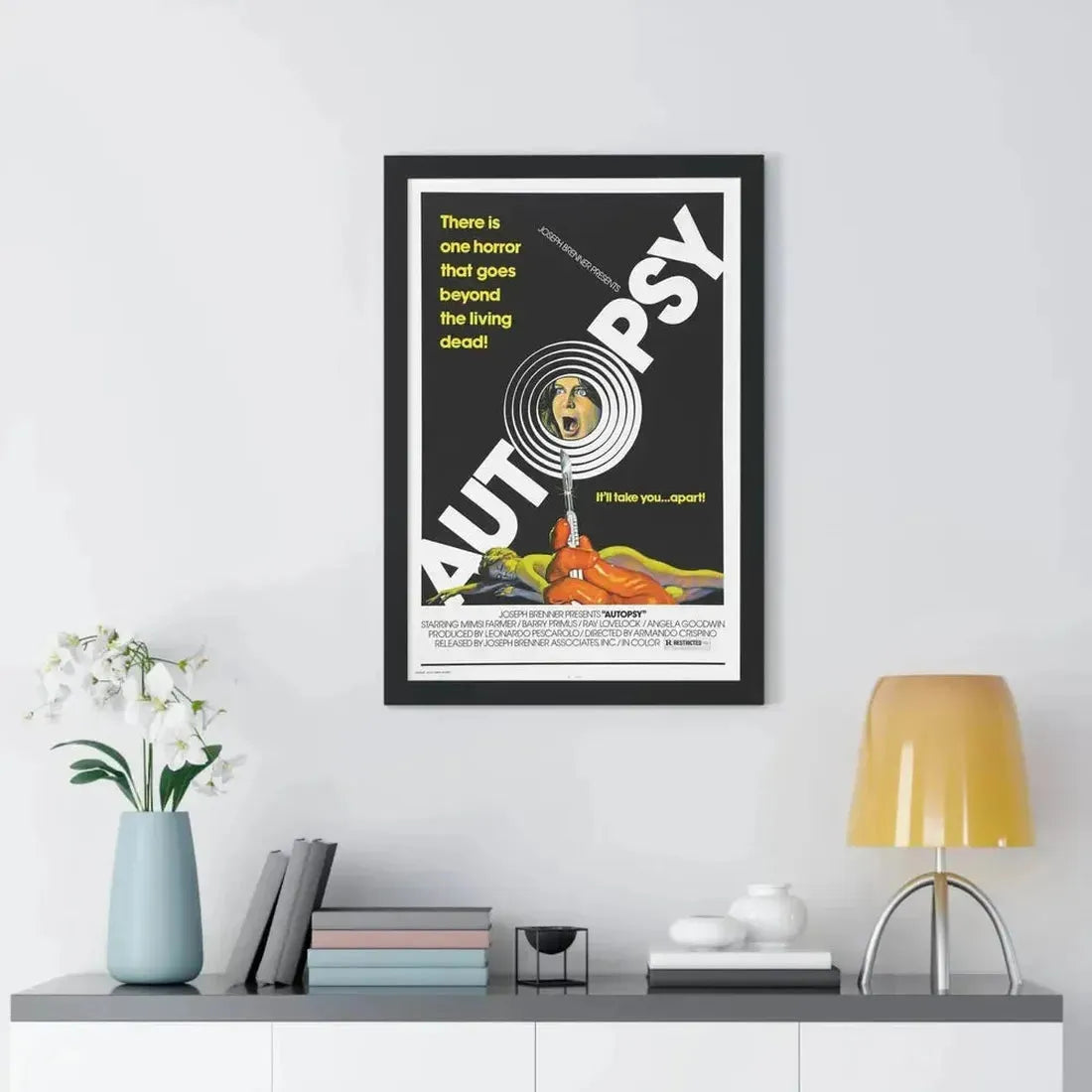 AUTOPSY 1975 - Framed Movie Poster - The Sticker Space