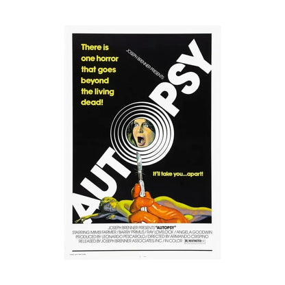 AUTOPSY 1975 - Paper Movie Poster - The Sticker Space