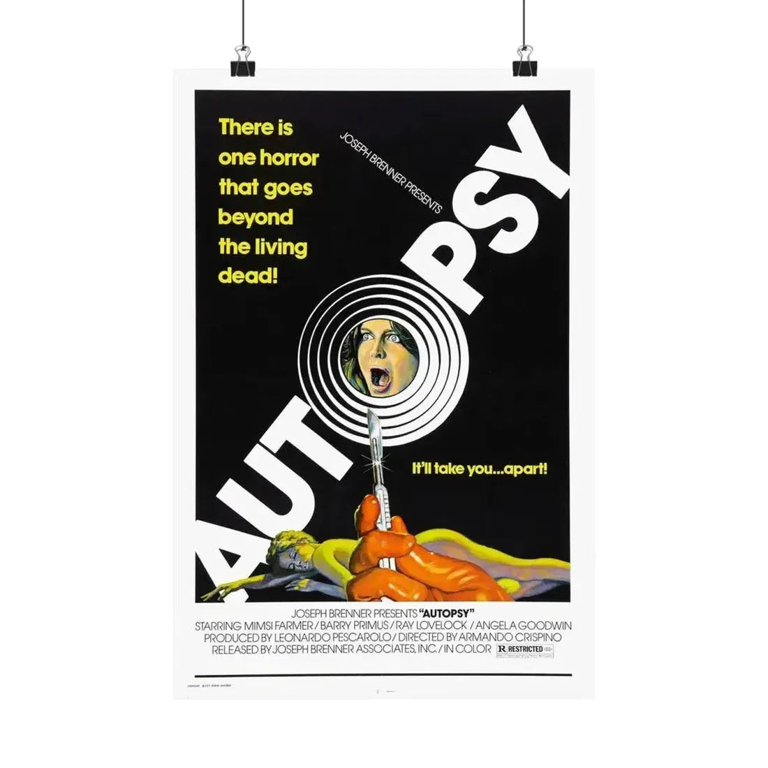 AUTOPSY 1975 - Paper Movie Poster - The Sticker Space
