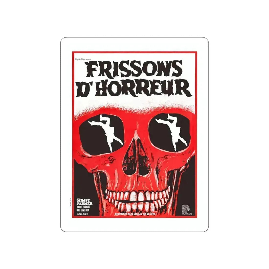 AUTOPSY (FRENCH) 1975 Movie Poster STICKER Vinyl Die-Cut Decal 3 Inch - The Sticker Space