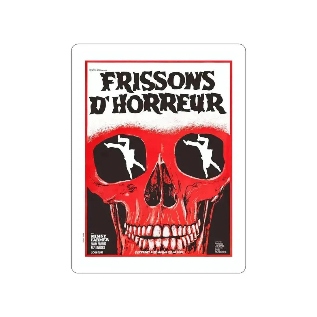 AUTOPSY (FRENCH) 1975 Movie Poster STICKER Vinyl Die-Cut Decal 4 Inch - The Sticker Space