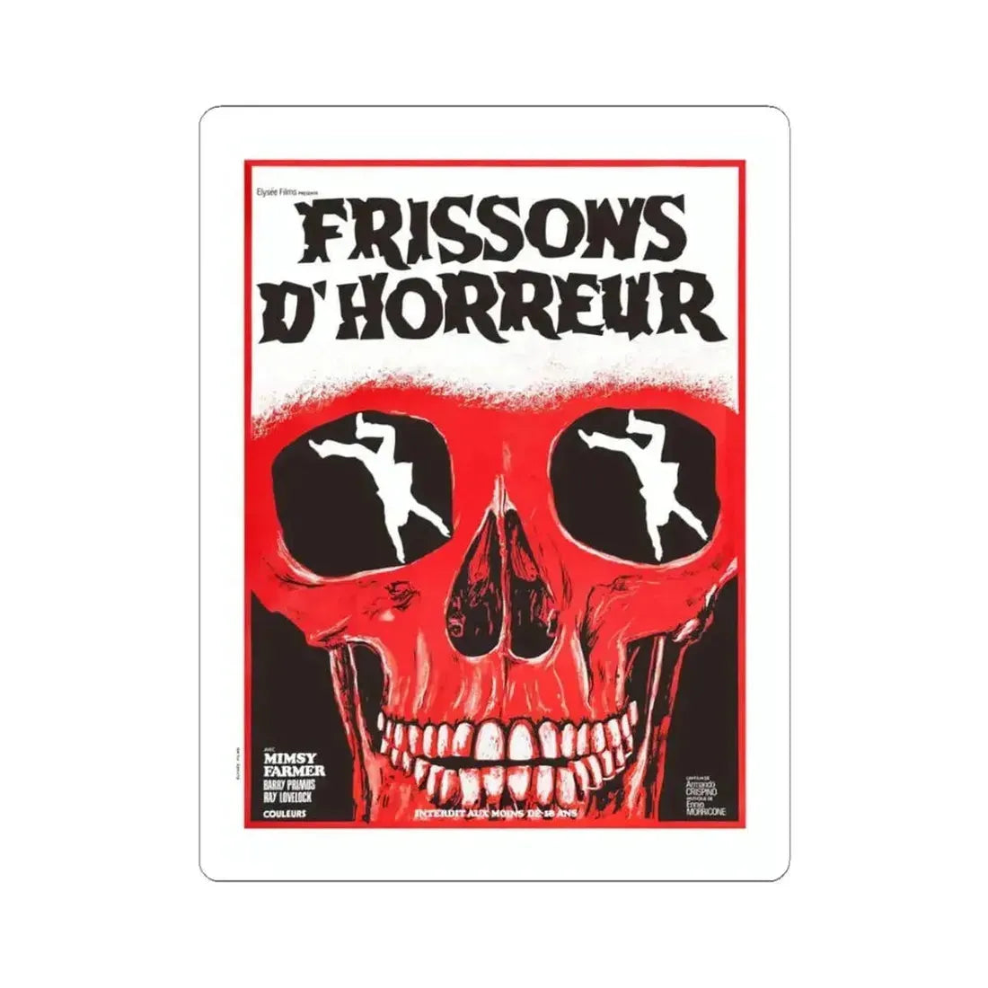 AUTOPSY (FRENCH) 1975 Movie Poster - STICKER Vinyl Kiss-Cut Decal 3 Inch White - The Sticker Space