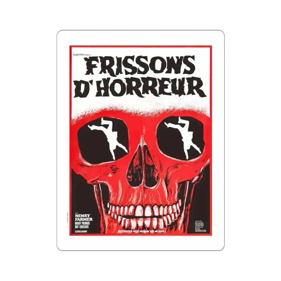 AUTOPSY (FRENCH) 1975 Movie Poster - STICKER Vinyl Kiss-Cut Decal 4 Inch White - The Sticker Space