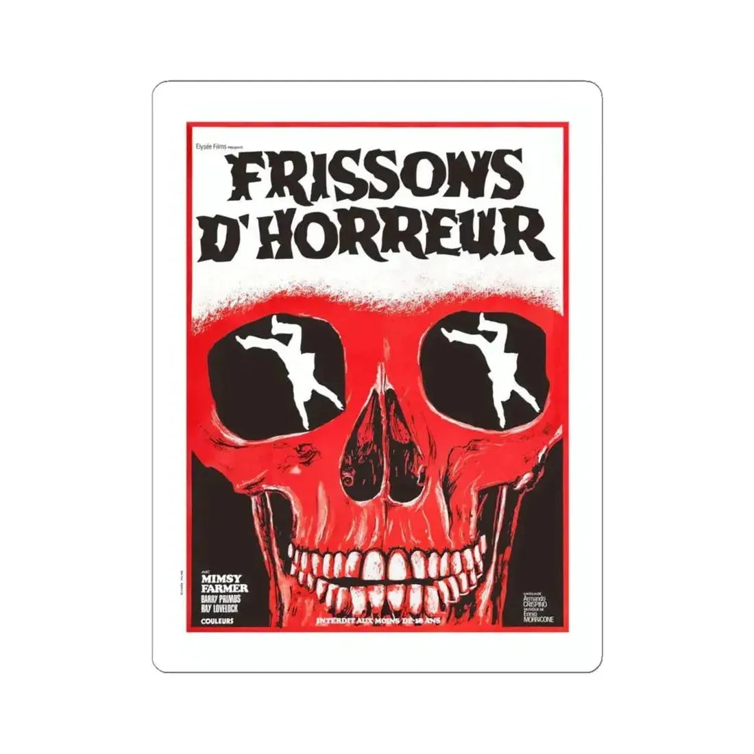 AUTOPSY (FRENCH) 1975 Movie Poster - STICKER Vinyl Kiss-Cut Decal 6 Inch White - The Sticker Space