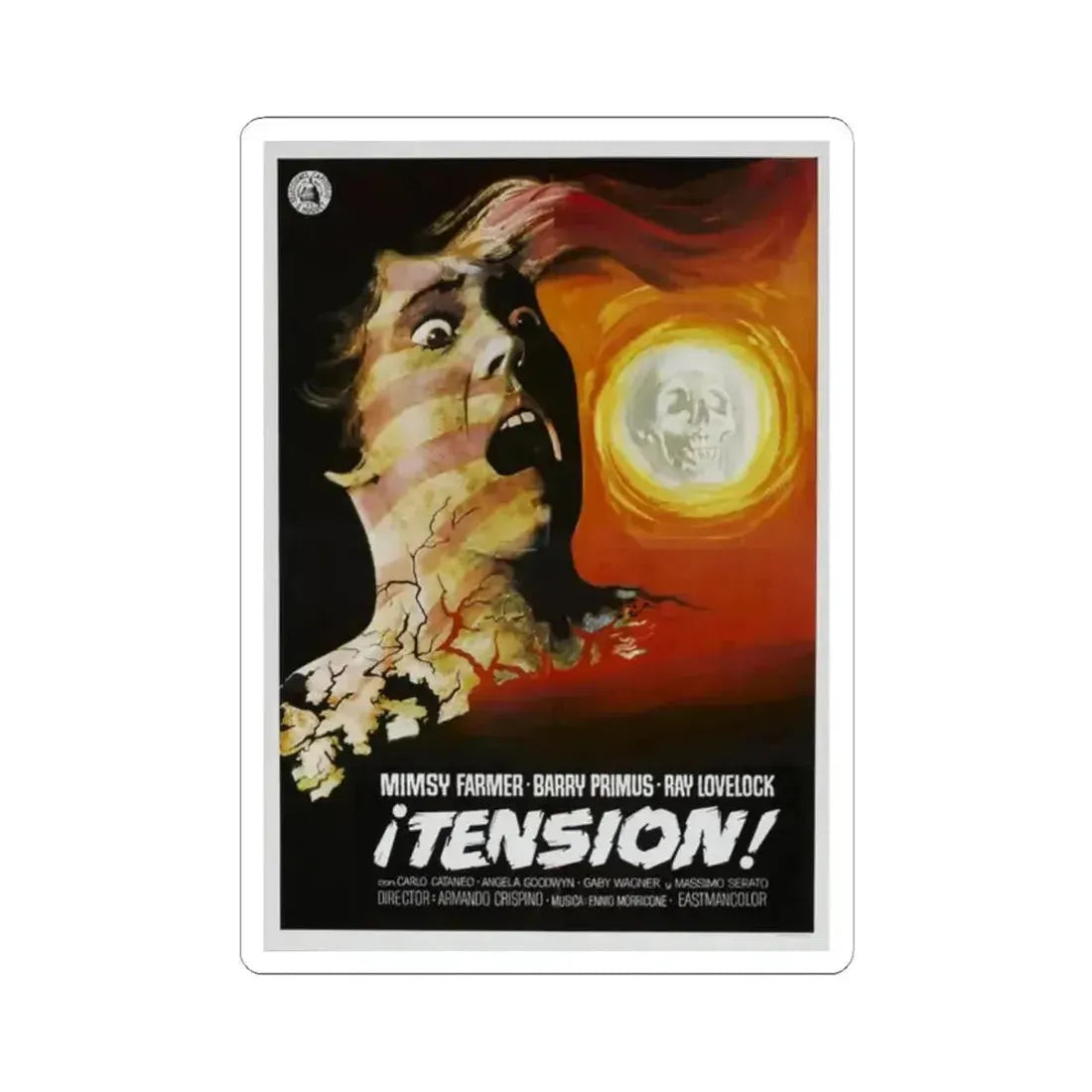 AUTOPSY (SPANISH) 1975 Movie Poster - STICKER Vinyl Kiss-Cut Decal 2 Inch White - The Sticker Space