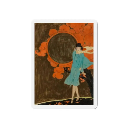 Autumn Breeze, Golden Book cover illustration, October 1926 (Magazine Illustration) Refrigerator Magnet - The Sticker Space