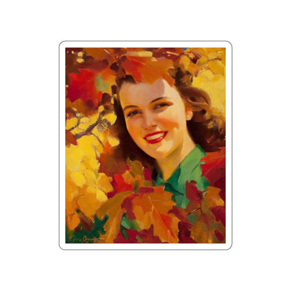 Autumn Patterns, This Week magazine cover, The San Francisco Chronicle, October 1, 1939 (Magazine Illustration) STICKER Vinyl Die-Cut Decal-White-The Sticker Space