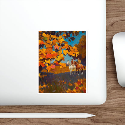 Autumn Ride (Magazine Illustration) STICKER Vinyl Die-Cut Decal-The Sticker Space