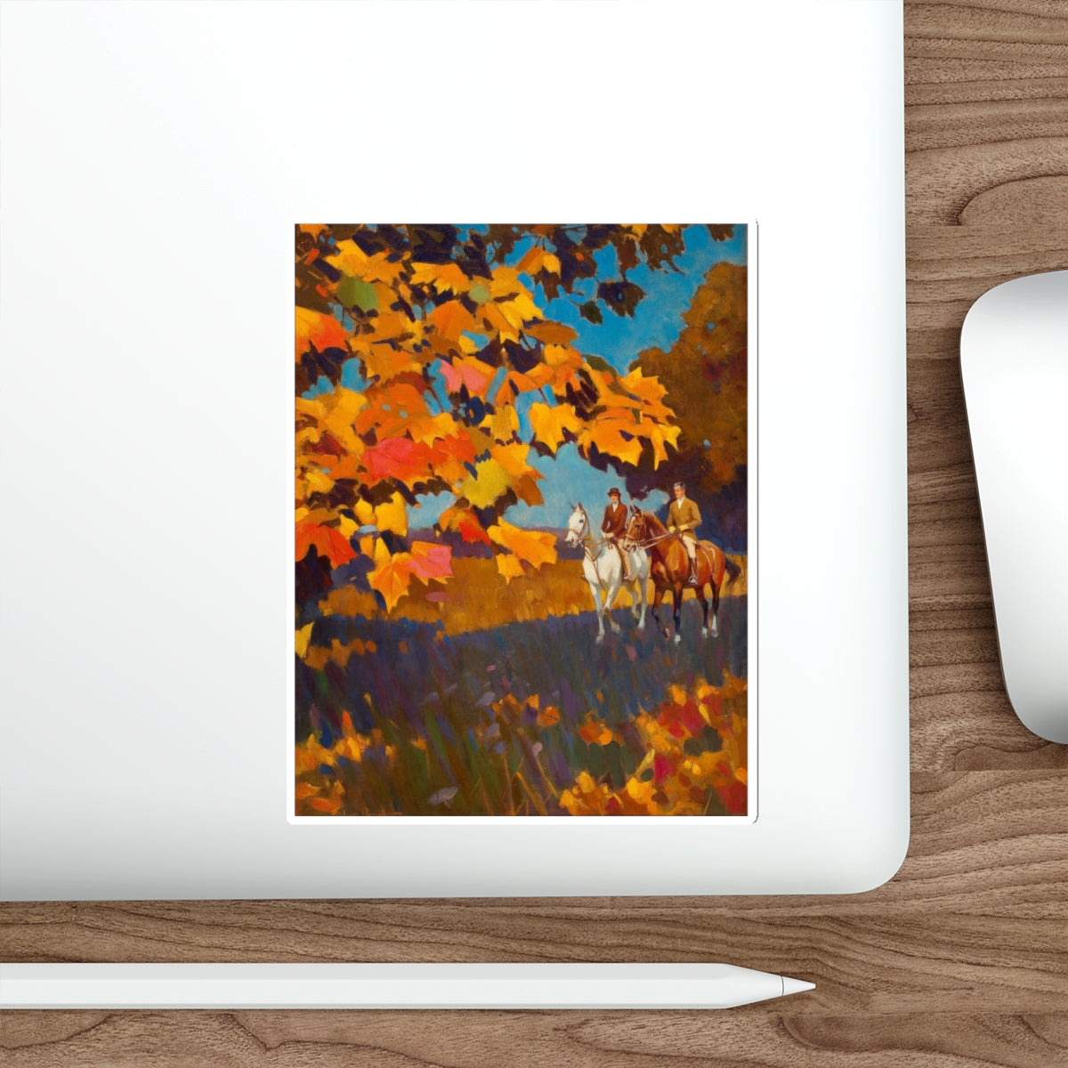 Autumn Ride (Magazine Illustration) STICKER Vinyl Die-Cut Decal-The Sticker Space