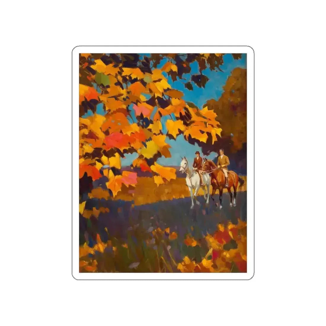 Autumn Ride (Magazine Illustration) STICKER Vinyl Die-Cut Decal - The Sticker Space