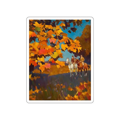 Autumn Ride (Magazine Illustration) STICKER Vinyl Die-Cut Decal White Die-Cut 4 Inch - The Sticker Space