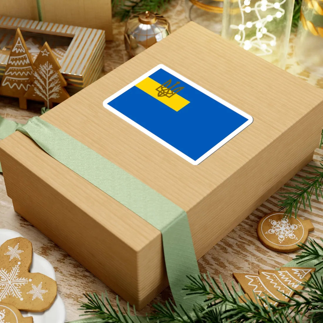 Auxiliary Naval Ensign of Ukraine Civillian - dress 1918 (Ukraine) STICKER Vinyl Kiss-Cut Decal - The Sticker Space