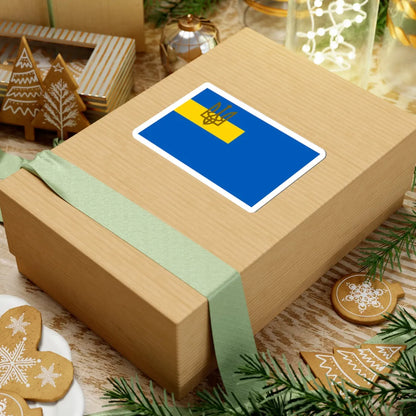 Auxiliary Naval Ensign of Ukraine Civillian - dress 1918 (Ukraine) STICKER Vinyl Kiss-Cut Decal - The Sticker Space