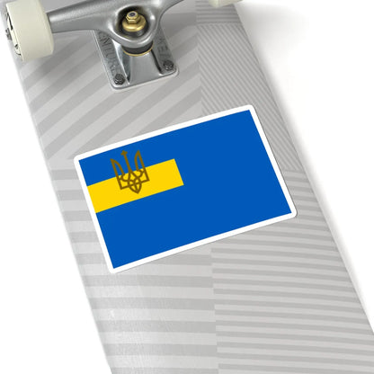 Auxiliary Naval Ensign of Ukraine Civillian - dress 1918 (Ukraine) STICKER Vinyl Kiss-Cut Decal - The Sticker Space