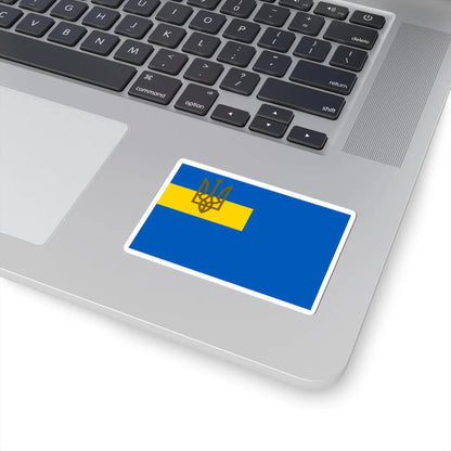 Auxiliary Naval Ensign of Ukraine Civillian - dress 1918 (Ukraine) STICKER Vinyl Kiss-Cut Decal - The Sticker Space