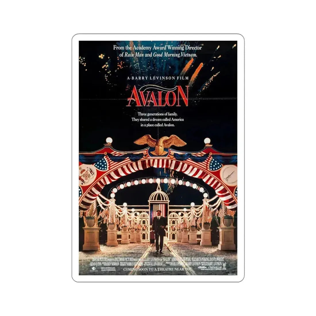 Avalon 1990 Movie Poster STICKER Vinyl Die-Cut Decal 6 Inch - The Sticker Space