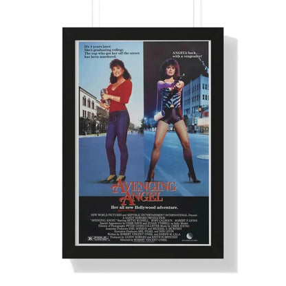 AVENGING ANGEL 1985 - Framed Movie Poster 16″ x 24″ Black - The Sticker Space