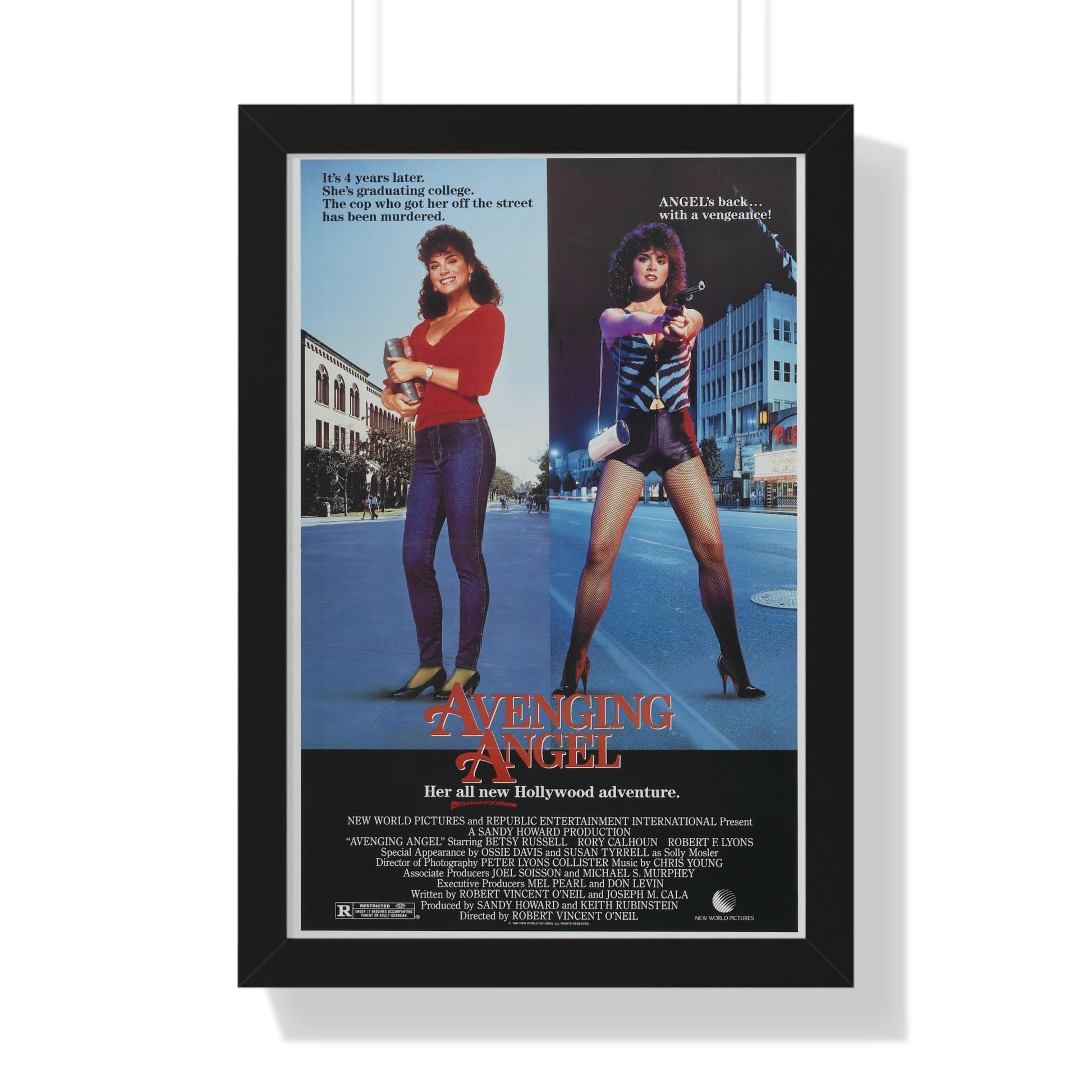 AVENGING ANGEL 1985 - Framed Movie Poster-16″ x 24″-The Sticker Space