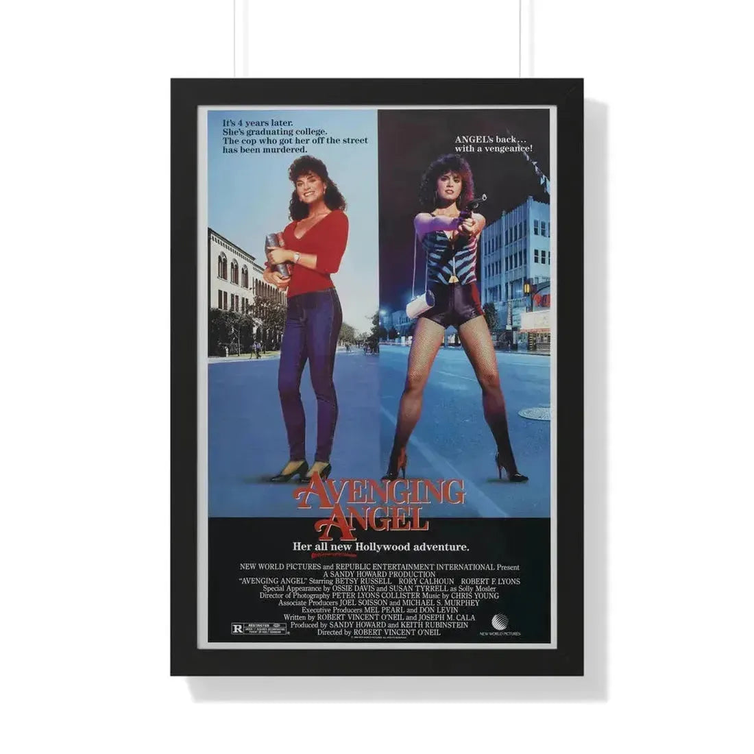 AVENGING ANGEL 1985 - Framed Movie Poster 20" x 30" Black - The Sticker Space