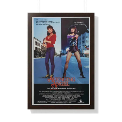 AVENGING ANGEL 1985 - Framed Movie Poster 20" x 30" Walnut - The Sticker Space