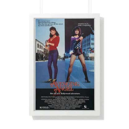 AVENGING ANGEL 1985 - Framed Movie Poster 20" x 30" White - The Sticker Space