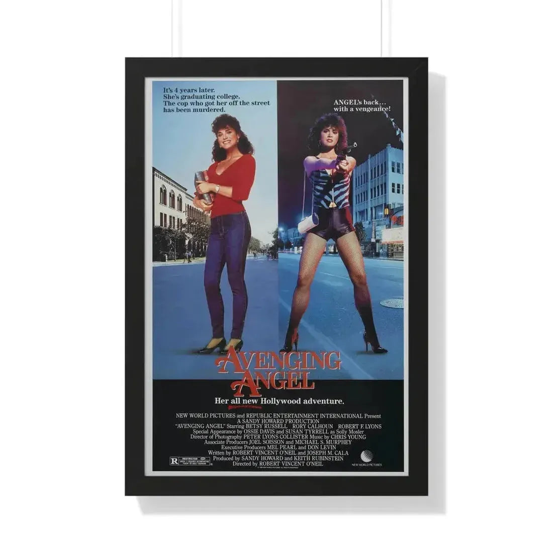 AVENGING ANGEL 1985 - Framed Movie Poster - The Sticker Space