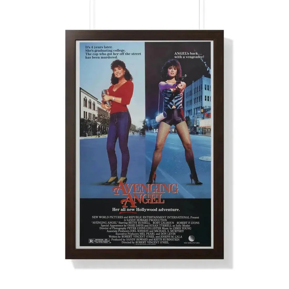 AVENGING ANGEL 1985 - Framed Movie Poster - The Sticker Space