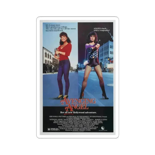 AVENGING ANGEL 1985 Movie Poster - STICKER Vinyl Kiss-Cut Decal 2 Inch White - The Sticker Space