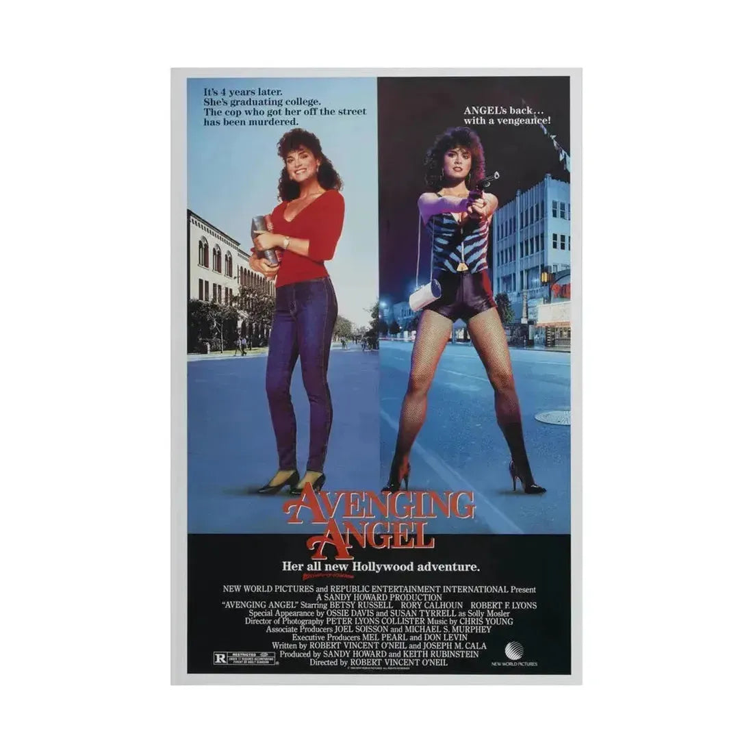 AVENGING ANGEL 1985 - Paper Movie Poster - The Sticker Space