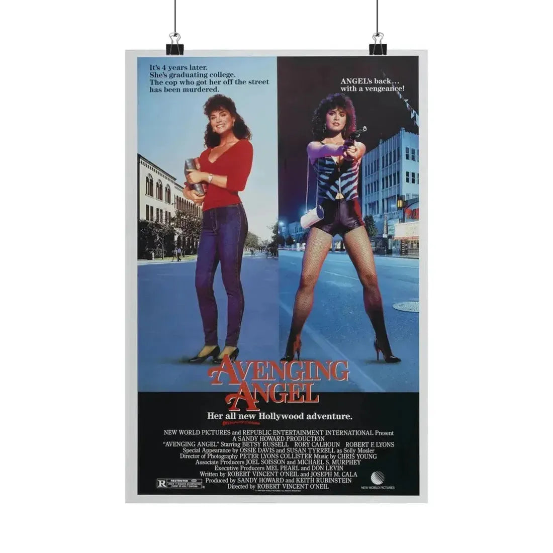 AVENGING ANGEL 1985 - Paper Movie Poster - The Sticker Space