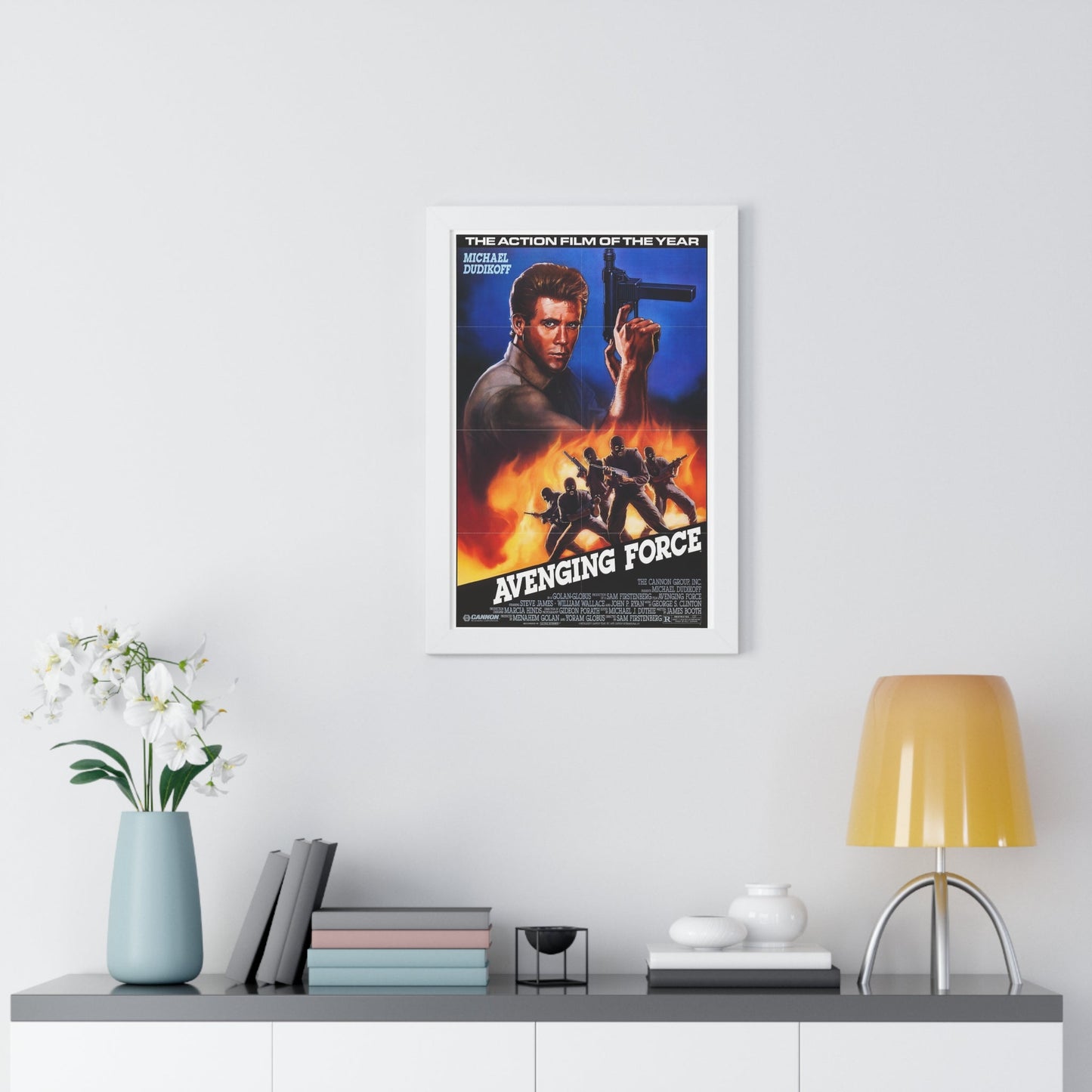 AVENGING FORCE 1986 - Framed Movie Poster-The Sticker Space