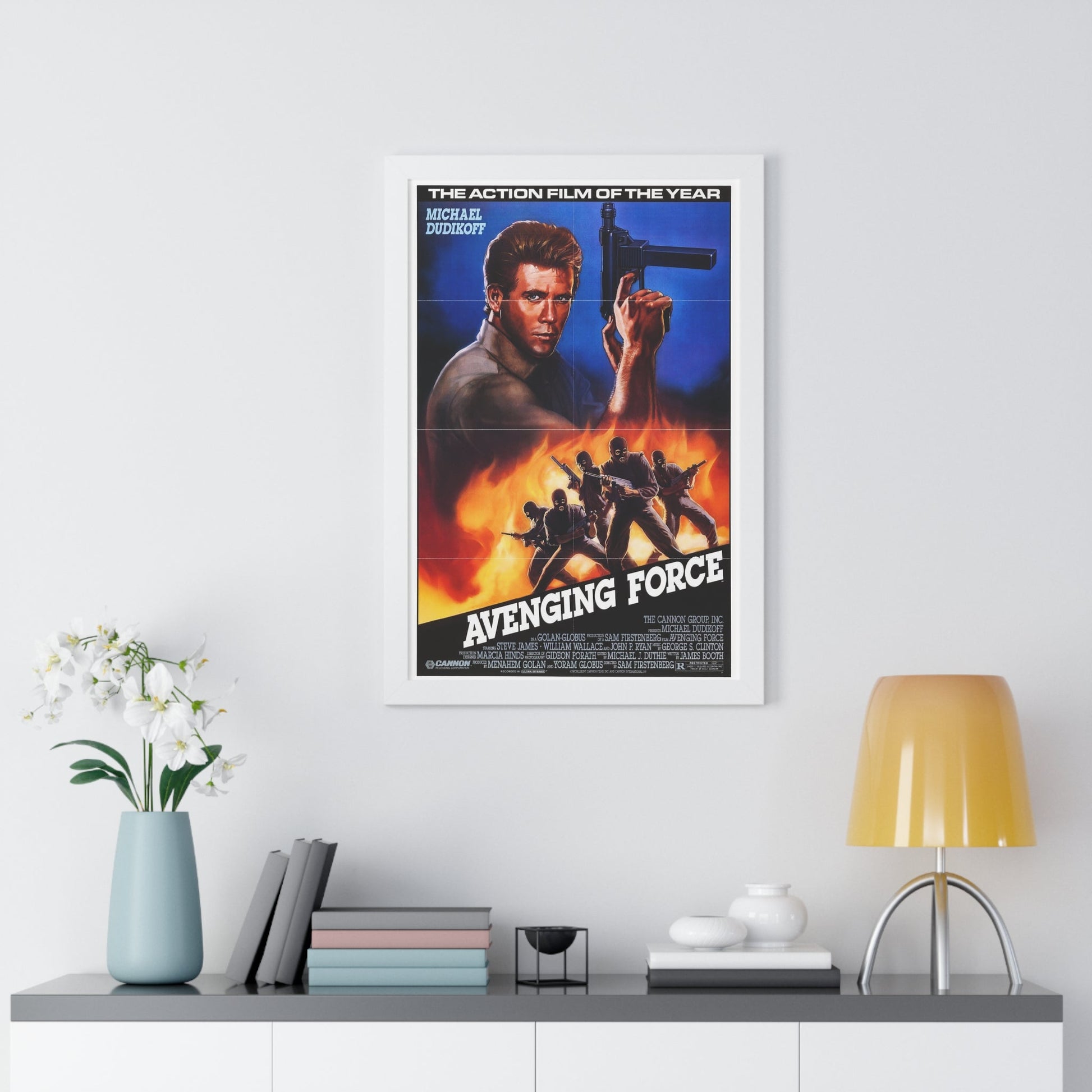 AVENGING FORCE 1986 - Framed Movie Poster-The Sticker Space