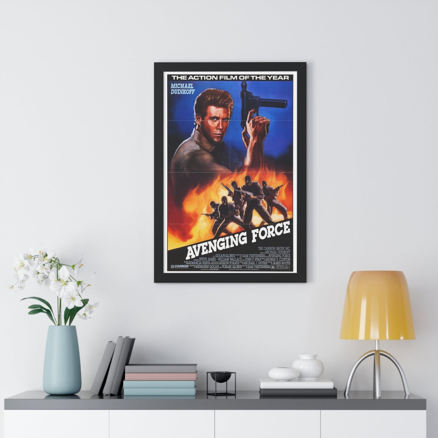 AVENGING FORCE 1986 - Framed Movie Poster-The Sticker Space